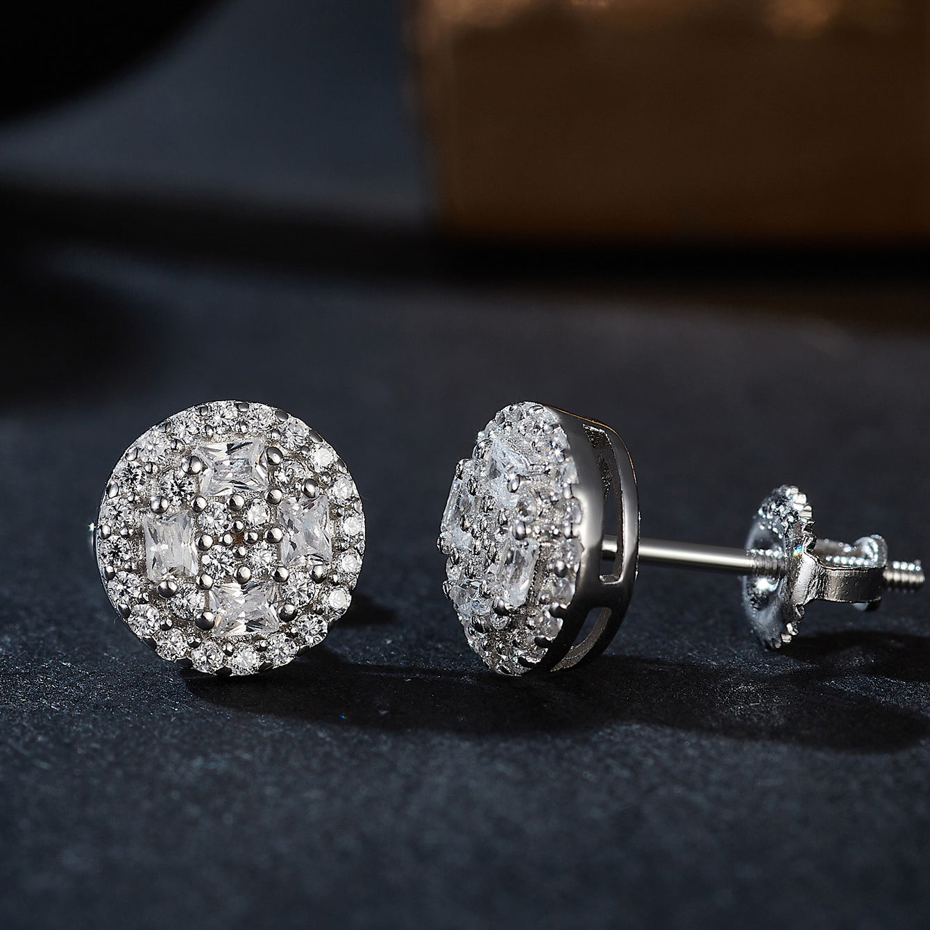 Circular Geo Sparkle Studs