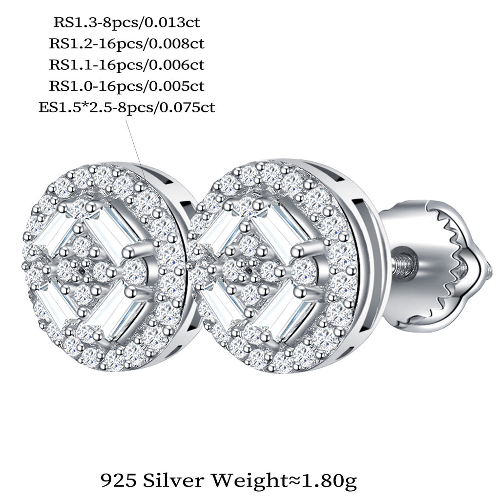 Circular Geo Sparkle Studs