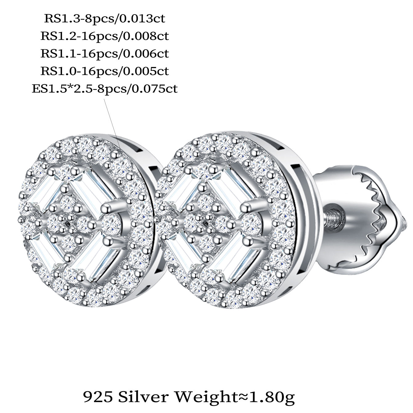 Circular Geo Sparkle Studs