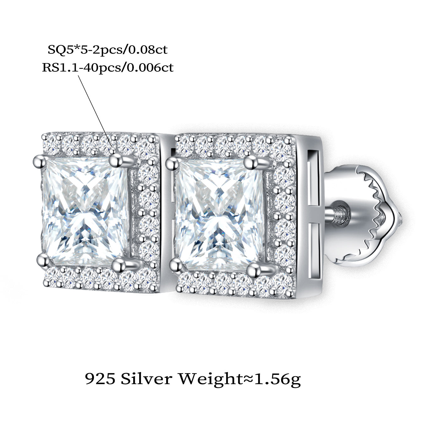 Luminary Square Studs