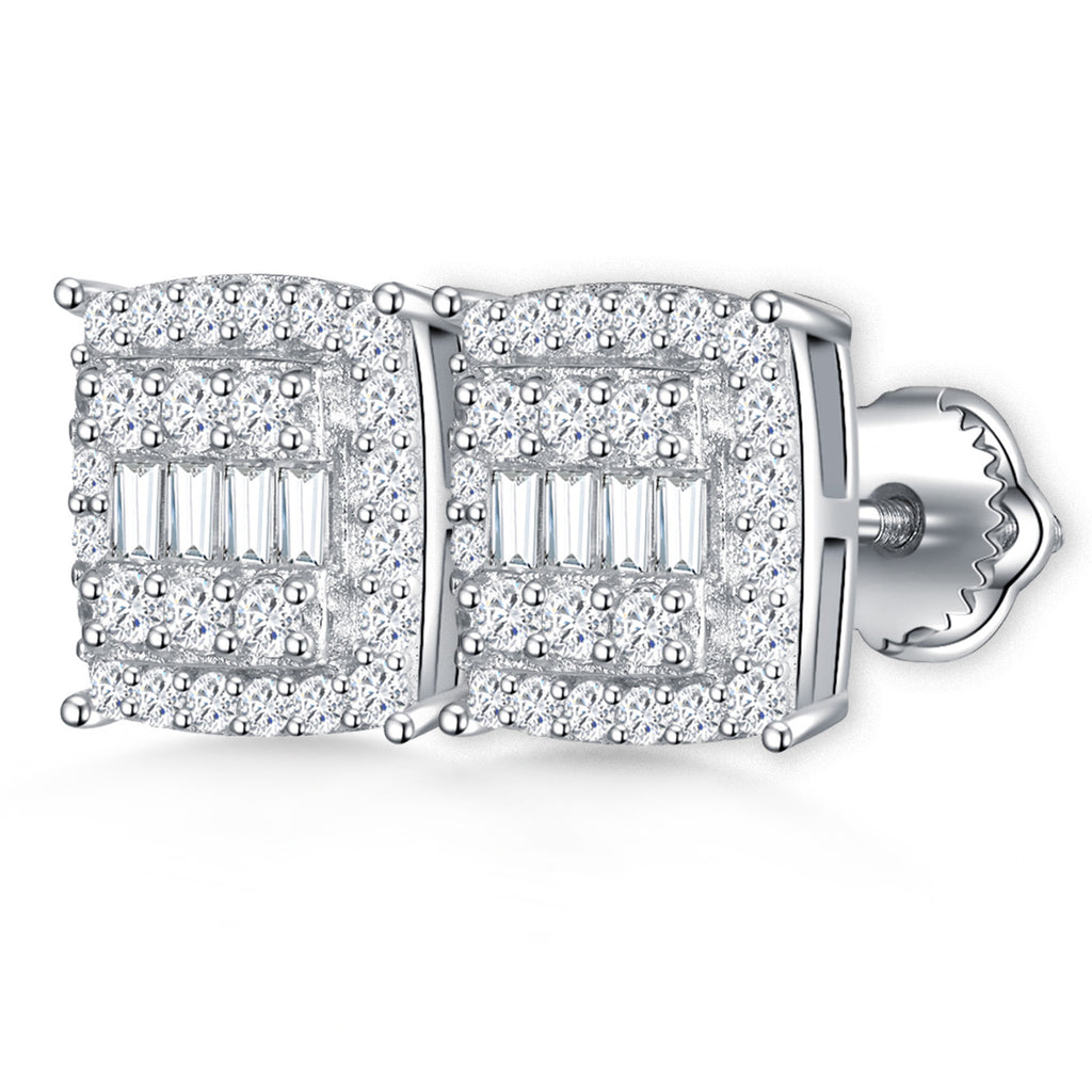 Vintage Square Sparkle Studs