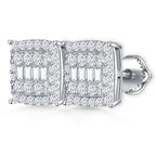 Vintage Square Sparkle Studs