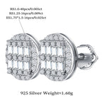 Circular Grid Sparkle Studs