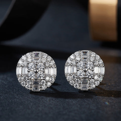 Elegant Cluster Round Studs
