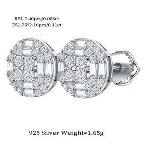 Round Diamond Cluster Inlay Studs