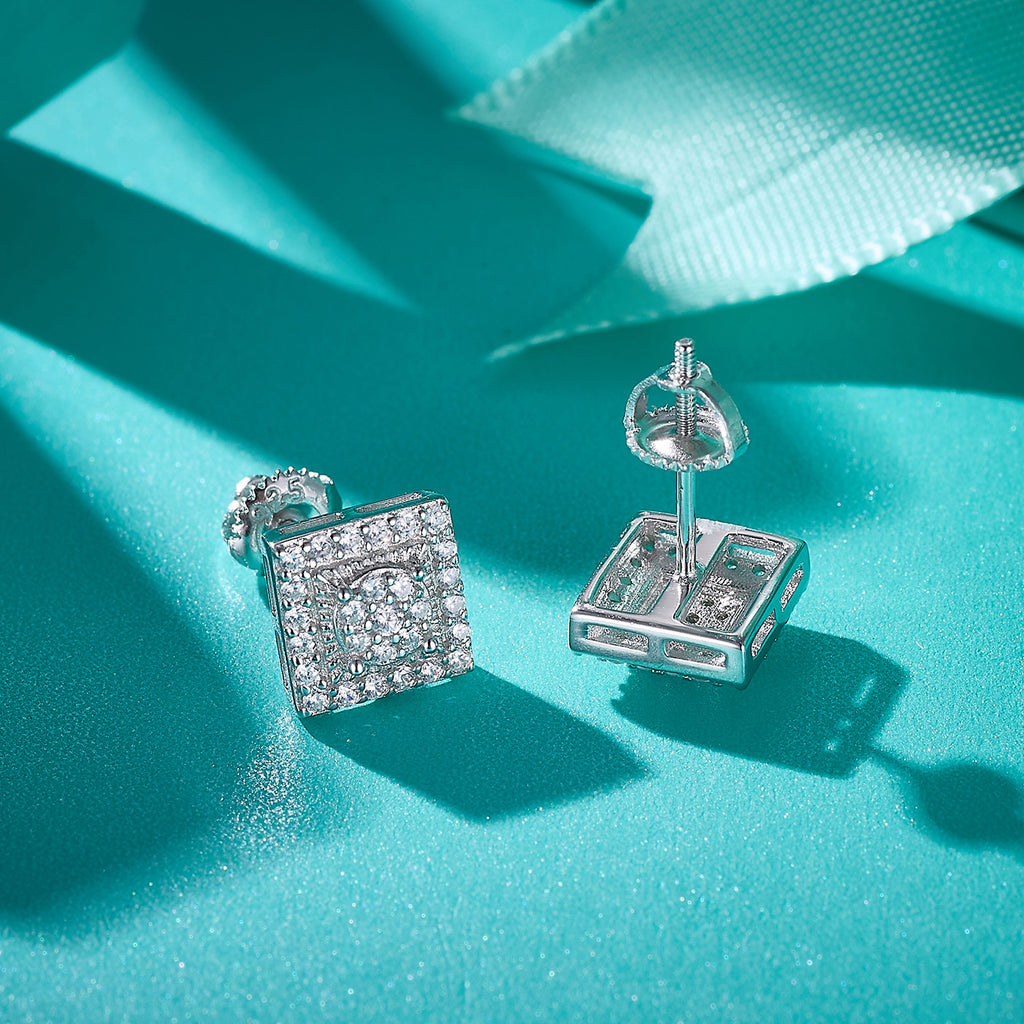 Vintage Square Glitz Studs