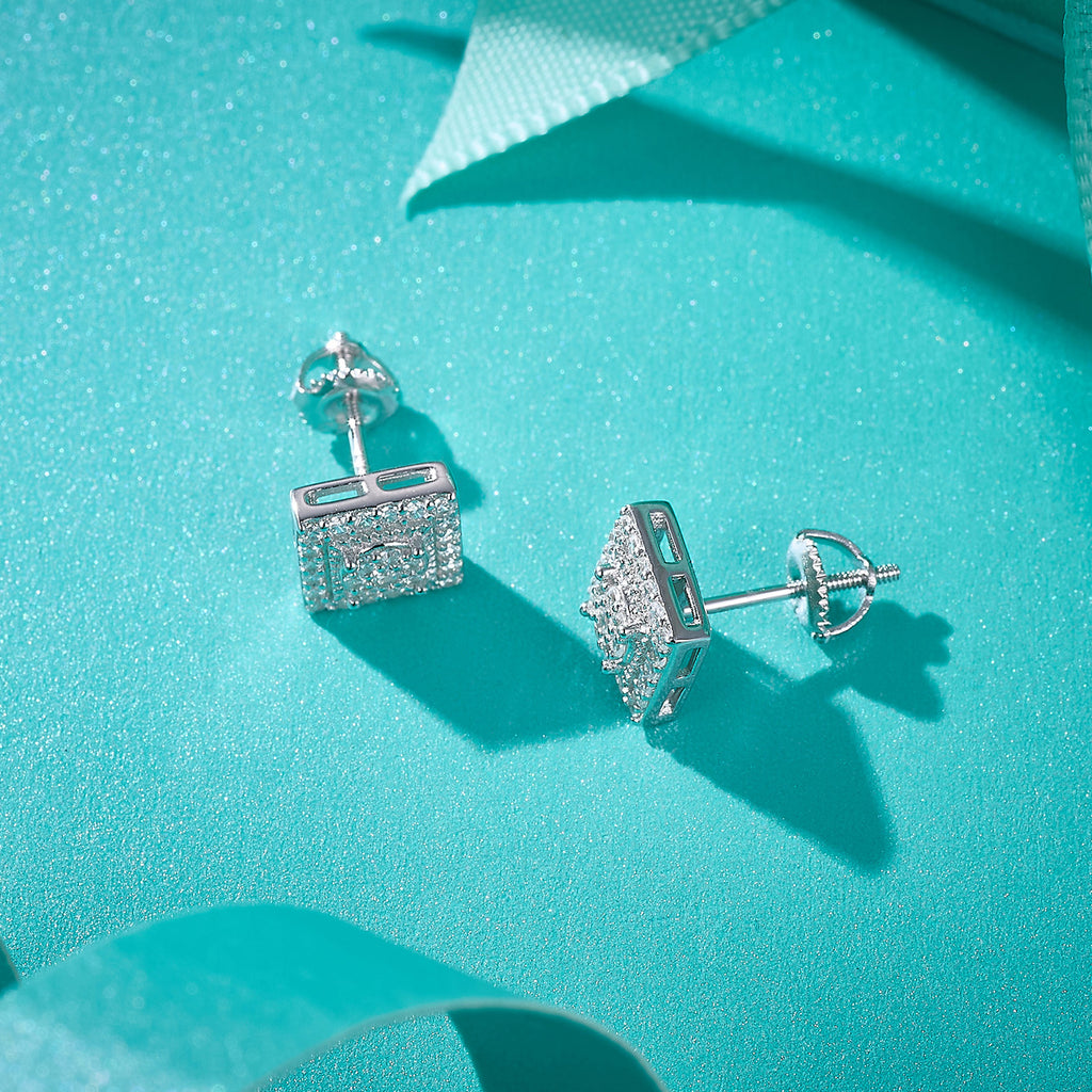 Vintage Square Glitz Studs