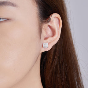 Vintage Square Glitz Studs