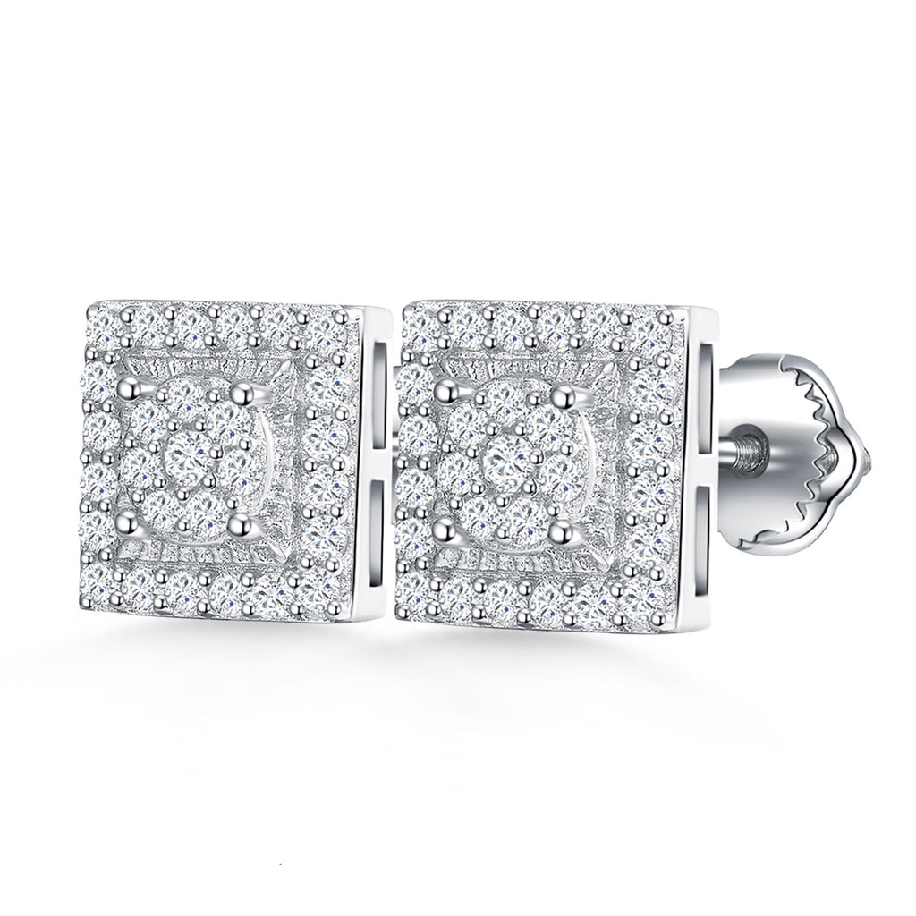 Vintage Square Glitz Studs