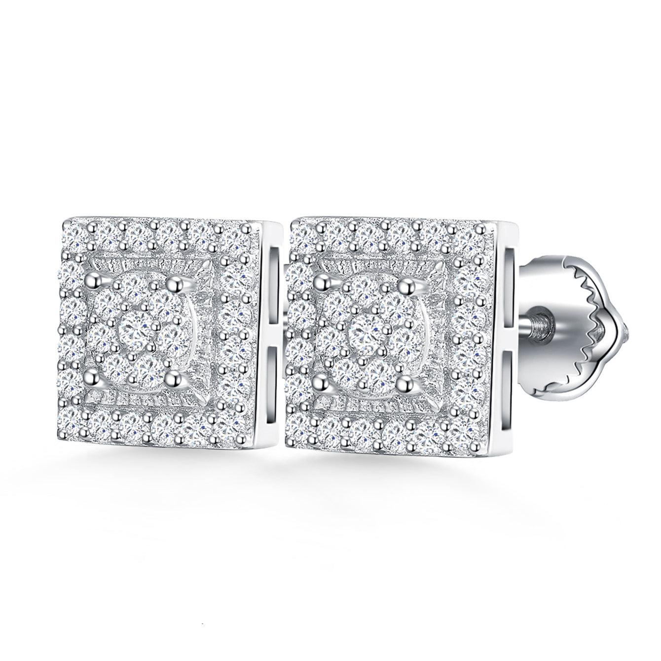 Vintage Square Glitz Studs