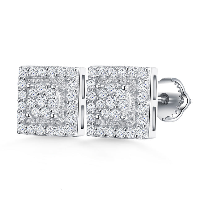 Vintage Square Glitz Studs Hover Image