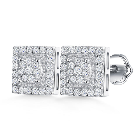 Vintage Square Glitz Studs