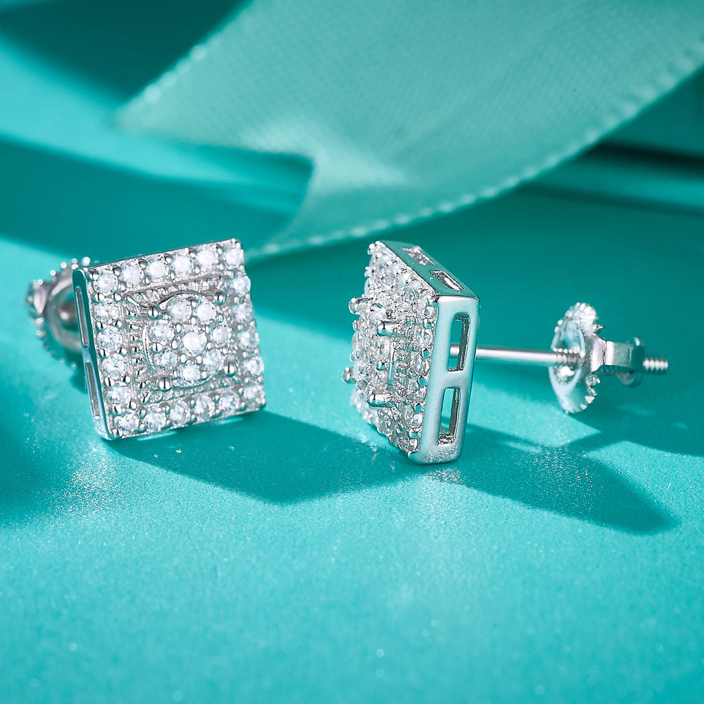 Vintage Square Glitz Studs