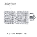 Vintage Square Glitz Studs