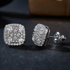 Square Cluster Sparkle Studs