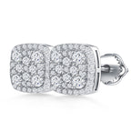 Square Cluster Sparkle Studs