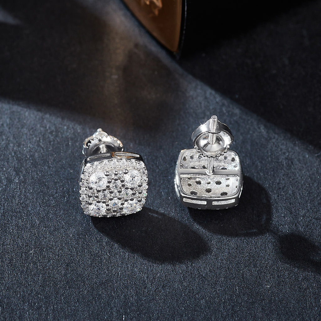 Square Cluster Sparkle Studs