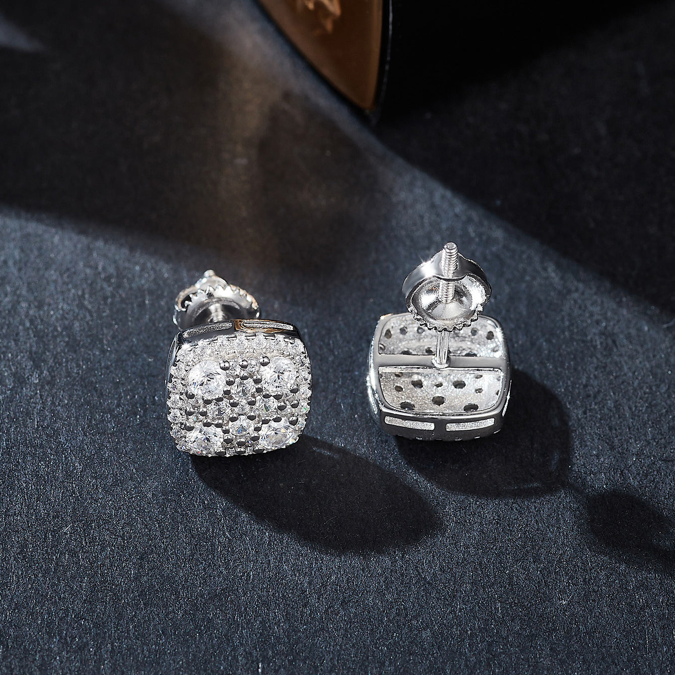 Square Cluster Sparkle Studs