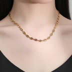 Coffee Bean Pig Nose Necklace