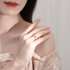 Gold "X" Criss Cross Skinny Band Ring