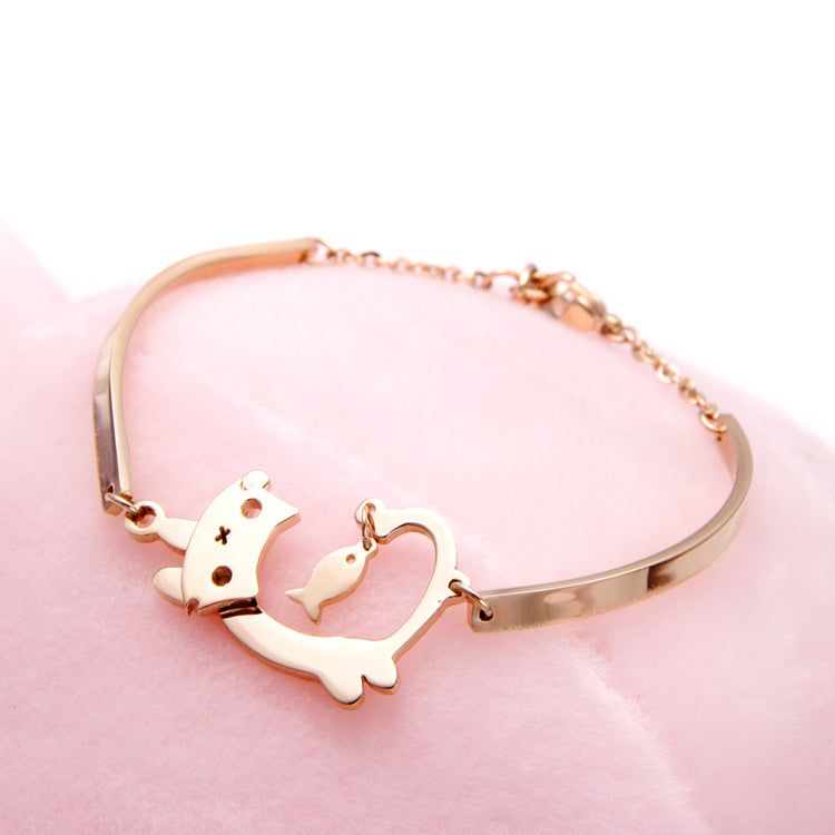 Kitten Eats Fish Bangle