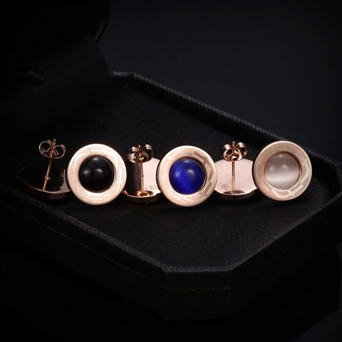 Sapphire Round Studs
