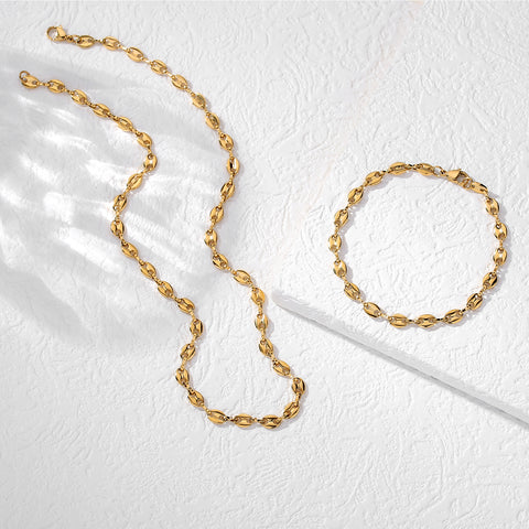 Coffee Bean Pig Nose Necklace