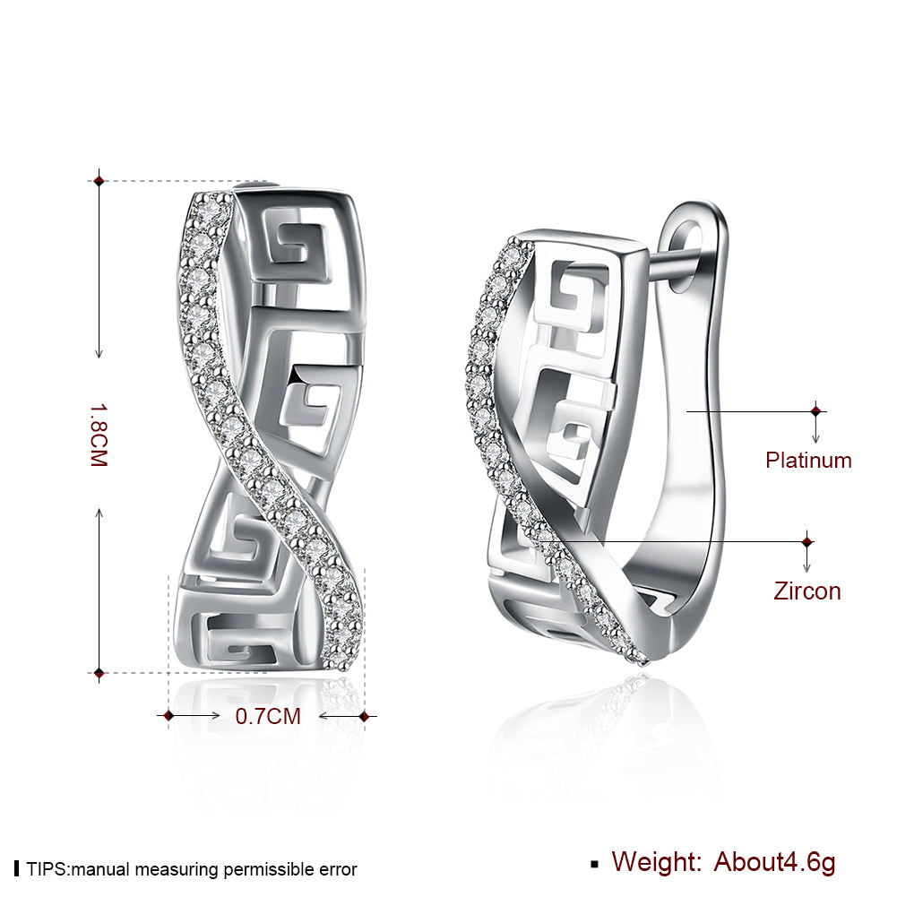 Twist CZ Hollow Out Studs