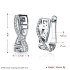 Twist CZ Hollow Out Studs