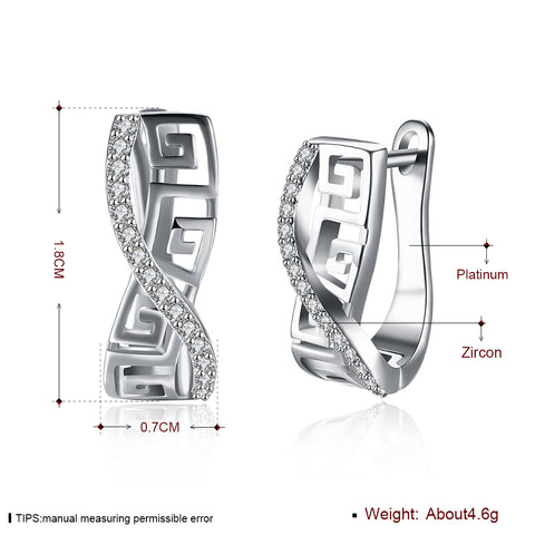 Twist CZ Hollow Out Studs