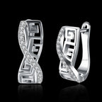 Twist CZ Hollow Out Studs