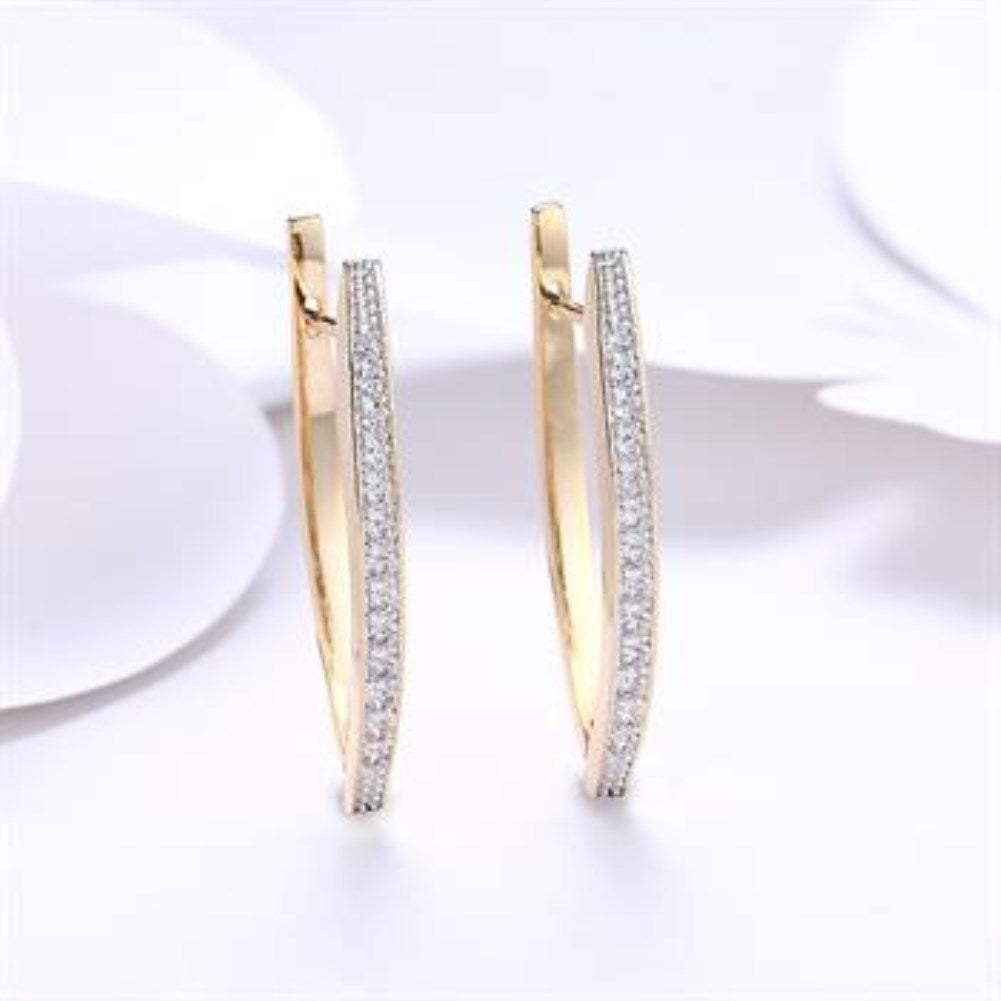 FULL CZ STUD EARRINGS