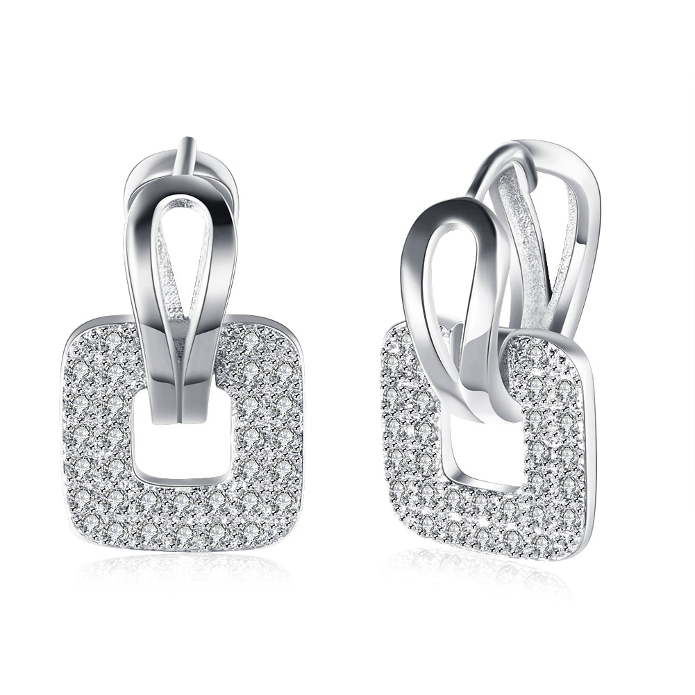 Full CZ Square Studs