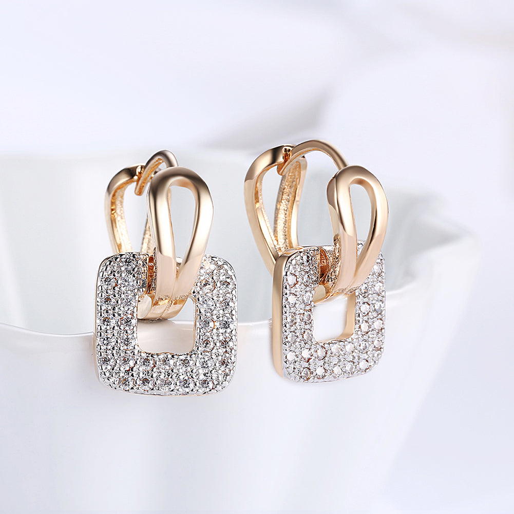 Full CZ Square Studs