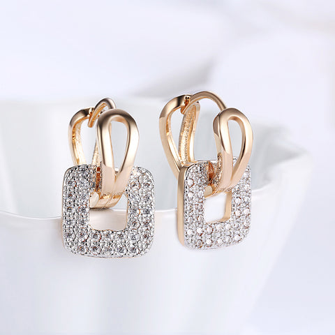 Full CZ Square Studs