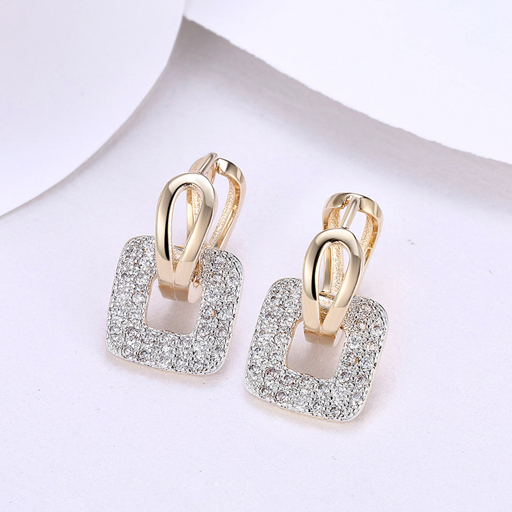 Full CZ Square Studs