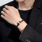 Men's Spring-Clasp Half T Cuff