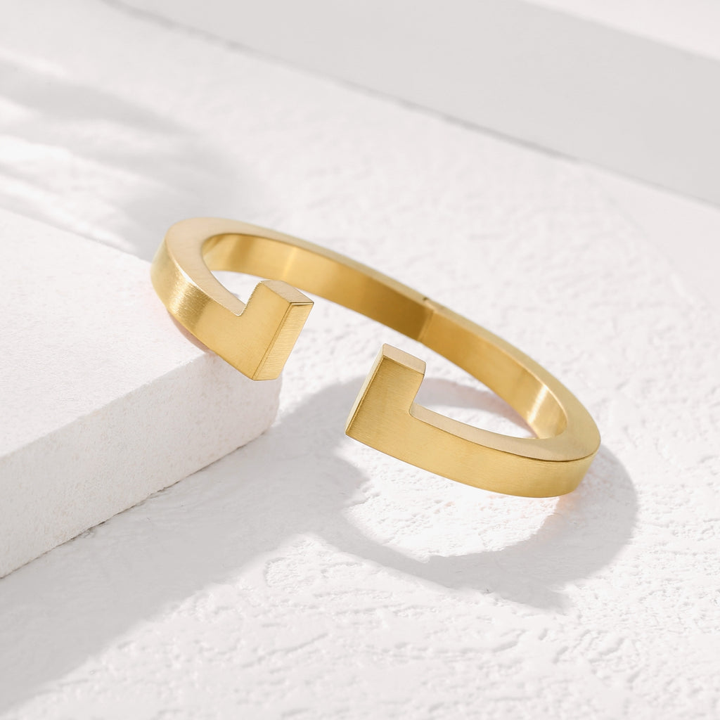 Women's Spring-Clasp Half T Cuff