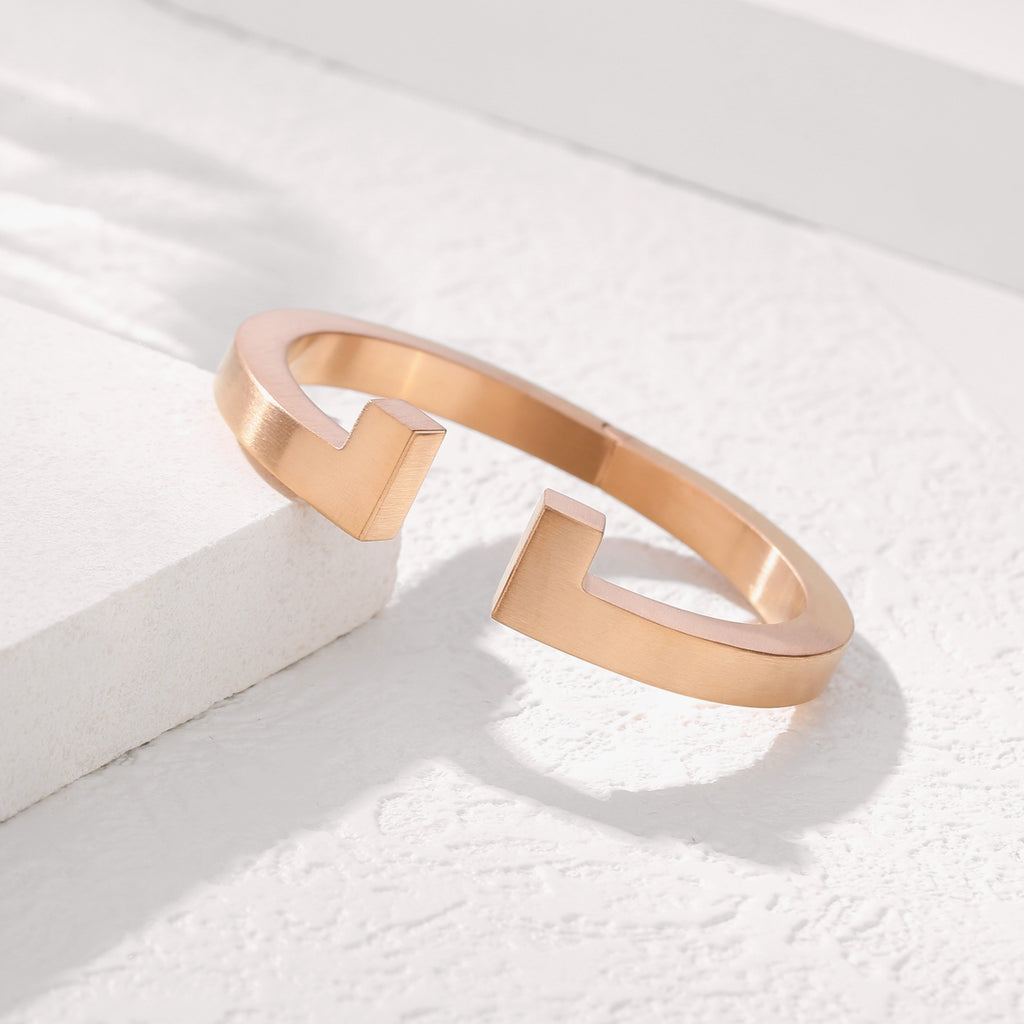 Women's Spring-Clasp Half T Cuff