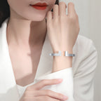 Women's Spring-Clasp Half T Cuff