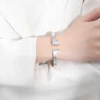 Women's Spring-Clasp Half T Cuff