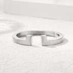 Women's Spring-Clasp Half T Cuff