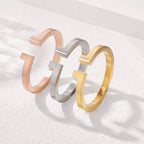 Women's Spring-Clasp Half T Cuff