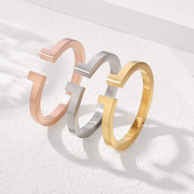 Women's Spring-Clasp Half T Cuff Hover Image