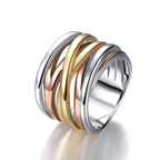 Multicolor Knot Cross Stack Ring