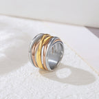 Multicolor Knot Cross Stack Ring