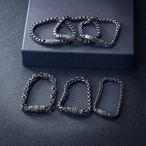 OVERLAPPING CHAIN MAGNETIC BUCKLE BRACELET