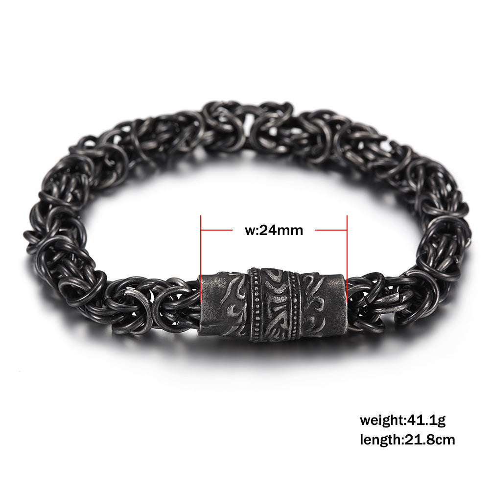 Overlapping Chain Magnetic Buckle Bracelet