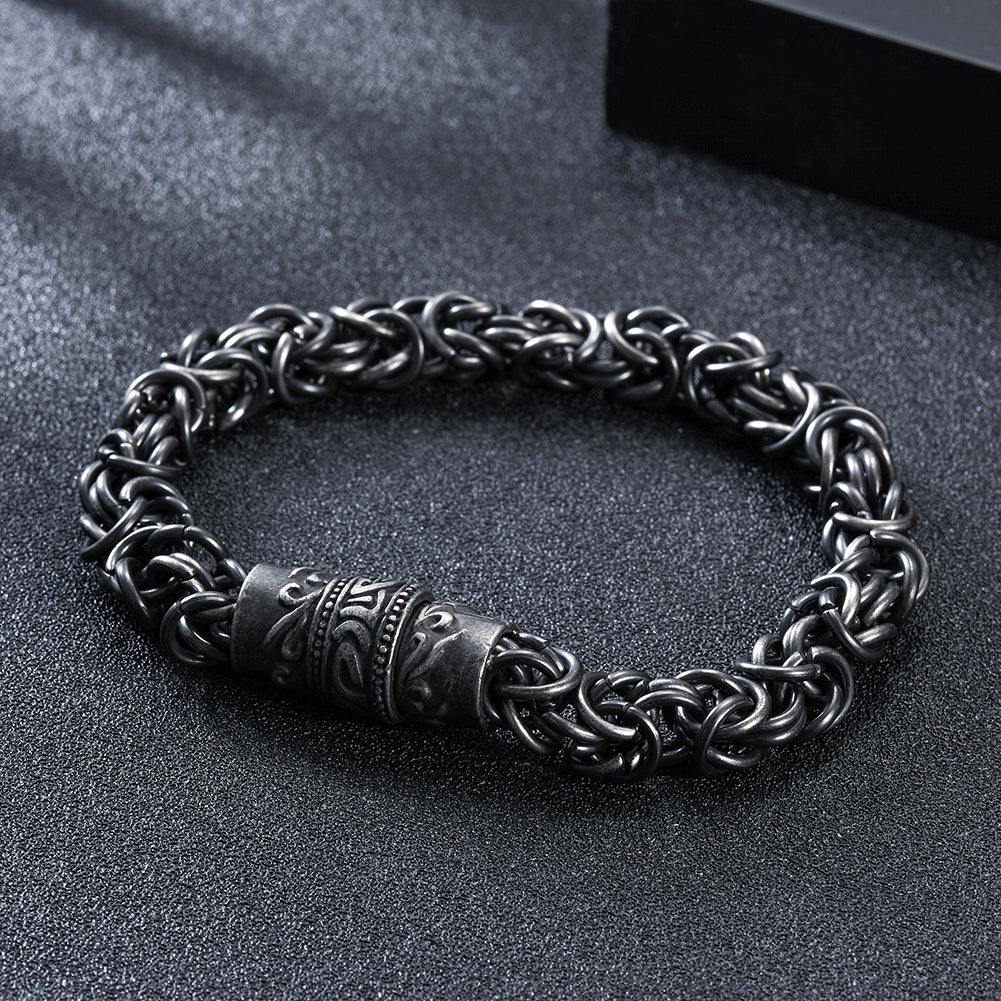 OVERLAPPING CHAIN MAGNETIC BUCKLE BRACELET