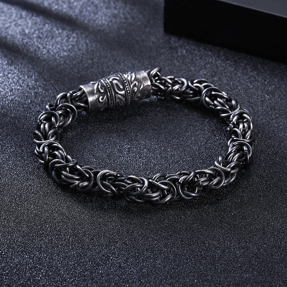 OVERLAPPING CHAIN MAGNETIC BUCKLE BRACELET